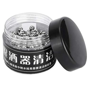Imagem de Bolas de limpeza de decantadores,300pcs 4mm granulos de limpeza de a?o inoxid¨¢vel manchas de ch¨¢ de vinho copo decantador bola de limpeza de garrafas para garrafas de vinho jarras de bico estrei,