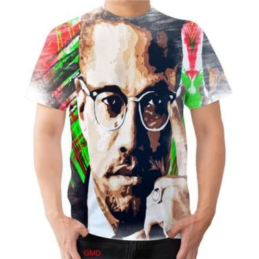Imagem de Camiseta Camisa Malcolm X Ativista Nacionalista Defensor - Estilo Krak