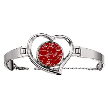 Imagem de N/A N/A Bracelete com fio para joias de coração e seres humanos com comida de frutos do mar aquáticos, medium, metal