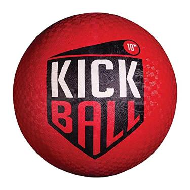 Imagem de Franklin Sports Bola de borracha Kickball infantil de playground para Dodgeball + Kickball - Bola de 25,4 cm para jogos ao ar livre - Vermelho