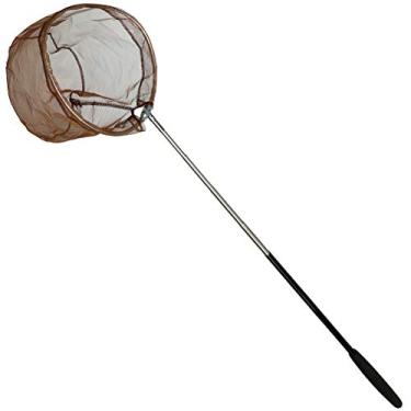 Imagem de (12" Ring, 48" handle, Brown) - RESTCLOUD Bait Net and Fishing Landing Net with Telescoping Pole Handle Extends to 150cm
