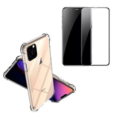 Imagem de Kit Capinha Anti Impacto + Película 3D Cobre Toda Tela Compatível iPhone 11