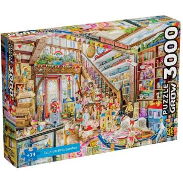 Imagem de Quebra Cabeça Puzzle 3000 Peças Loja De Brinquedos Grow