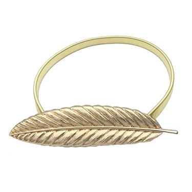 Imagem de Cortina Tiebacks Plush Leaf Shape Metal Hanging Belts Cordas Cortina Holdback Cortina Rods Decor Accessoires, Leaf gold 02