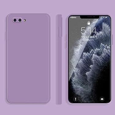 Imagem de Mobile phone accessories Para FOR OPPO A5 / A3S Cor Sólida Imitação Líquida Silicone Reta Edge àproof Cobertura completa Capa protetora phone case