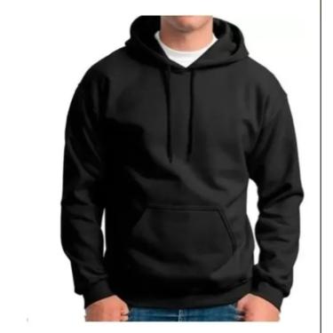 Imagem de Blusa De Frio Moletom Canguru Flanelado Unissex Com Bolso e Capuz