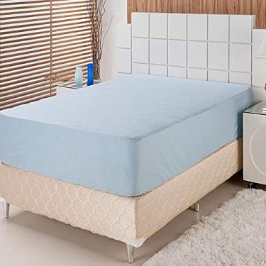 Imagem de LENÇOL DE BAIXO COM ELÁSTICO PERCAL 230 FIOS KING 193X203X40 AZUL
