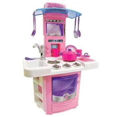 Imagem de Cozinha Infantil Big Completa Kit Brinquedo Fogão Criança - Reval
