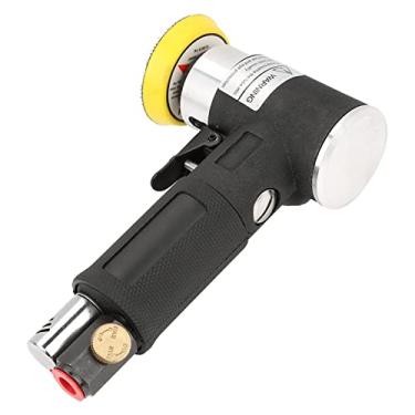 Imagem de Mini lixadeira de ângulo de ar orbital aleatória 90° máquina de polimento pneumática + almofadas de lixa de 2 polegadas 3 polegadas