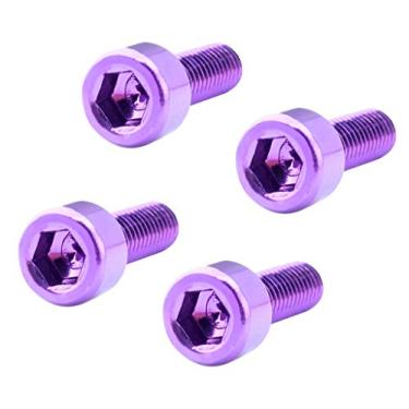 Imagem de ORT 4 peças de sacos de bicicleta parafusos de gaiola de garrafa de água, parafusos de suporte de garrafas de bicicleta de liga de alumínio e parafuso de suporte de gaiola de garrafa de água de ciclis