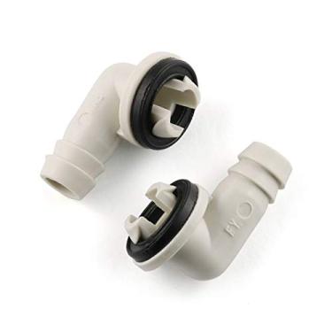 Imagem de E-outstanding Conector de drenagem de ar condicionado 2 peças mangueira de drenagem AC de 3/5 polegadas com anel de borracha para janela AC e mini unidades divididas