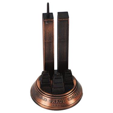 Imagem de TG,LLC Treasure Gurus Bronze Metal World Trade Center 9/11 WTC Modelo réplica Apontador de Lápis Fundido