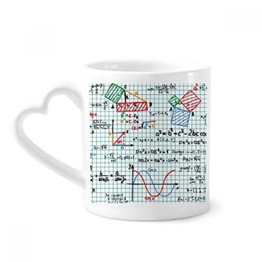 Imagem de Caneca de fórmulas matemáticas com função trigonométrica caneca café cerâmica copo de coração de vidro