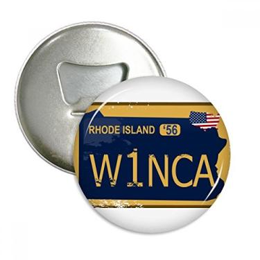 Imagem de Placa de licença EUA American Car Number abridor de garrafas ímã de geladeira emblema multifuncional