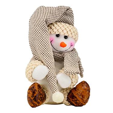 Imagem de Magizi by Tuut, Enfeite de Natal, Boneco de Neve Sentado, Com Gorro e Cachecol, 21cm