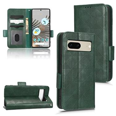 Imagem de Capas de telefone de negócios de luxo Google Pixel 7 7 Pro capa de couro triângulo simétrico slots para cartão carteira clipe para telefone Google Pixel 7 7 Pro capas (verde, Google Pixel 7)