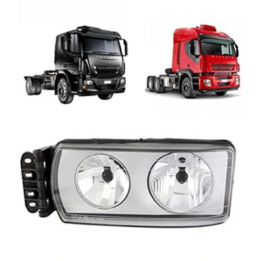 Imagem de FAROL DIREITO PARA IVECO STRALIS CURSOR TECTOR TRAKKER - 2006 A 2009 - MASCARA CINZA H7 H7