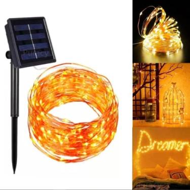 Imagem de Pisca Pisca Cordão Led Solar 100 Lampadas Natalino Natal