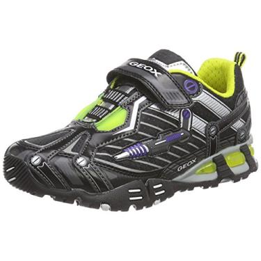 Imagem de Geox JR Light Eclipse A, Boys' Low-Top Sneakers, Black (C0802BLACK/LIME), Child 8.5 UK (26 EU)