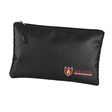 Imagem de LUGU Saco de documentos à prova de fogo com revestimento de em fib de vidro pa dinheiro, suporte pa água, resistente ao fogo, com fecho de zíper, zenamento pa arquivo, joias, objetos de valor, tamanh