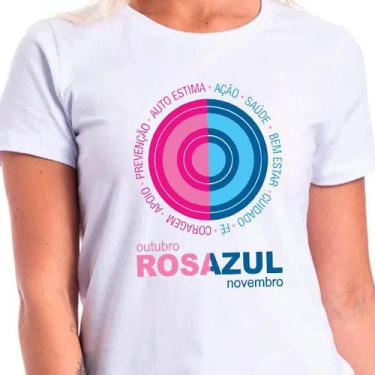Imagem de 1 Camiseta Outubro Rosa Novembro Azul Prevenção Auto Estima - W3artest