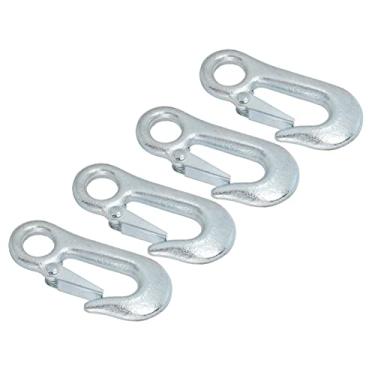 Imagem de Ganchos de reboque, design padrão, 4 peças, gancho deslizante resistente galvanizado para navio para veículo (108 x 20 mm)