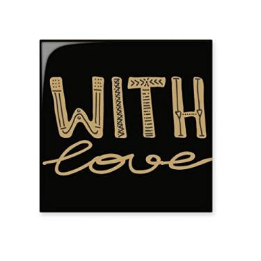 Imagem de Pedra de parede com citação dourada, azulejo de cerâmica brilhante para banheiro e cozinha