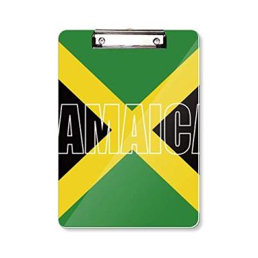 Imagem de Placa de apoio A4 com nome da bandeira da Jamaica