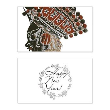 Imagem de Cartão de felicitações com mensagem de abençoar Retrato de minoria tradicional Shadow Play