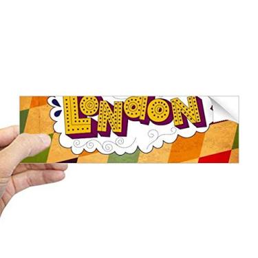 Imagem de DIYthinker Love London Britain UK treliça retangular para-choque adesivo notebook janela decalque