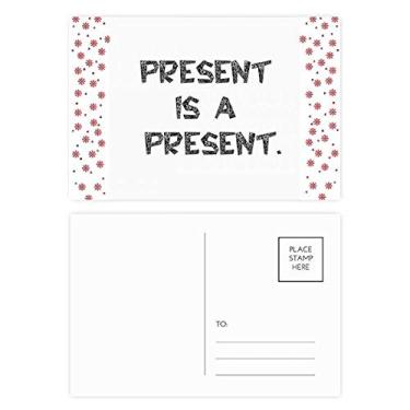 Imagem de Present is a Gift Christmas Christmas Flower Celebration Cartão postal Blessing Mailing Card