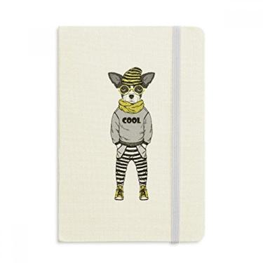 Imagem de Roupas de cachorro em aquarela linda ilustração caderno oficial de tecido capa dura clássico diário diário