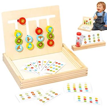 Brinquedos educativos montessorianos de madeira para crianças, jogo de  frutas e animais, jogos interativos infantis de