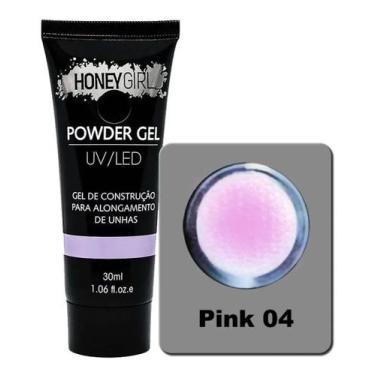Imagem de Polygel Pink 04 Honey Girl Powder Gel Led Uv Alongamento Unhas 30ml