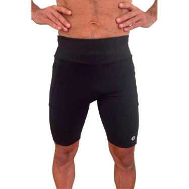 Imagem de Bermuda Fitness Masculina Preta de Compressão Run