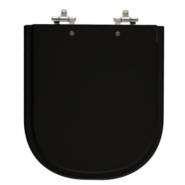 Imagem de Assento Sanitário Vogue Plus Ébano (Preto) Tampa para Vaso Deca em Madeira Laqueada