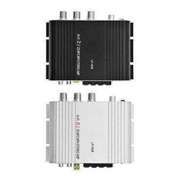 Imagem de Mini Amplificador De Potência Estéreo HiFi 2.1 Para áudio De Carro E Casa, Amplificador De áudio De Baixa Distorção E Amplificador Estéreo Para Carro Compacto(银色)