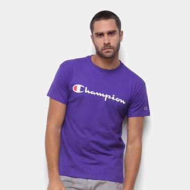 Imagem de Camiseta Champion - Logo Script Ink Sandal Roxo