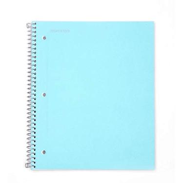 Imagem de Cadernos espirais duráveis da Mintra Office, 1 assunto - 100 folhas, bolso de poliéster, capa resistente à umidade, escola, escritório, negócios, profissional (azul-petróleo, 1 gráfico 1 peça)