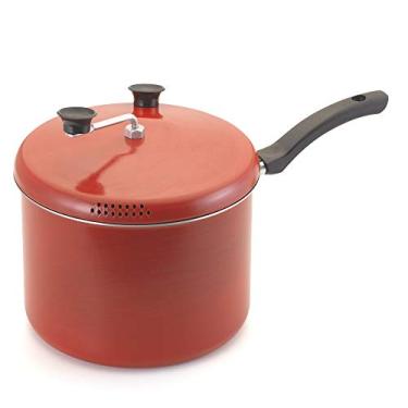 Imagem de Panela Pipoqueira Antiaderente Alumínio Nacional 20 Cm 4,6l vermelho