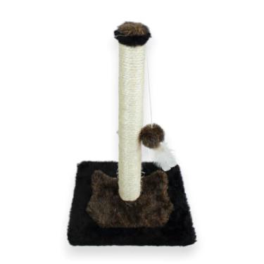Imagem de Arranhador de Sisal para Gato Poste Brinquedo com Base 50cm Marrom