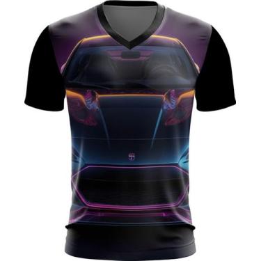 Imagem de Camiseta Gola V Carro Neon Dark Silhuette Sportive 4 - Kasubeck Store