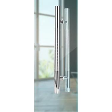 Imagem de Maçaneta da porta do chuveiro, maçaneta interna da tela do chuveiro, substituição do botão de pressão | Barra de toalha cromada polida | Maçaneta da porta do chuveiro de aço inoxidável com a