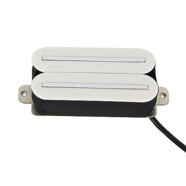 Imagem de FLEOR Captador de ponte de alto rendimento Hot Dual Rail Humbucker captador de guitarra elétrica de cerâmica, Humbucker, branco