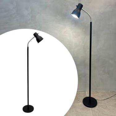 Imagem de Luminária de Chão Abajur de Coluna Haste Flexível Direcionável Alumínio Soquete E27 Bivolt