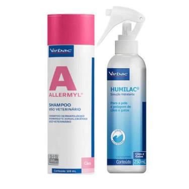 Imagem de Combo Shampoo Allermyl Sis 500ml E Hidratante Humilac Spray Virbac 250