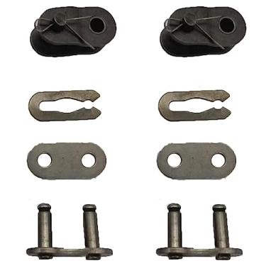 Imagem de ZZRSDAN 2 peças de meia trava de corrente 415 e 2 peças de elos de corrente 415 (cadeados de corrente) - Kit de motor de motor a gás 49cc/66cc/80cc kit de motor de bicicleta