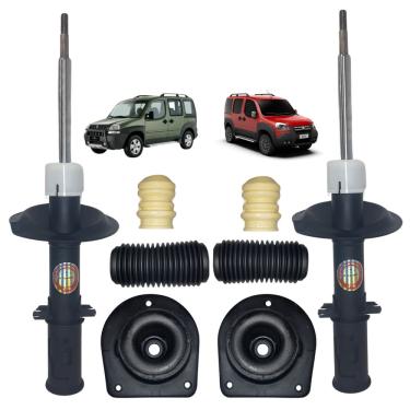 Imagem de 02 Kit Batente+Amortecedor Esquerdo+Direito Kayaba Dianteiro Fiat Doblo Adventure Locker 2002 A 2021