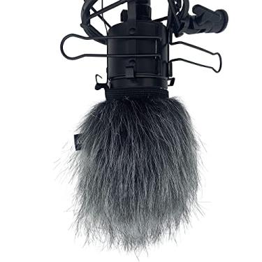 Imagem de Protetor de para-brisa Deadcat para AT2020 filtro pop fone de ouvido capas de espuma de microfone para AT2020+ AT2035 AT4040 (cinza)