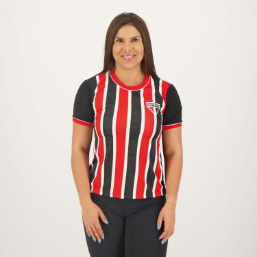 Imagem de Camisa São Paulo Classmate Feminina Preta e Vermelha-Feminino